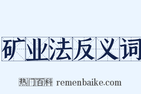 矿业法反义词是什么意思的图片